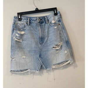 Y2k Abercrombie & Fitch Zoe Natural Rise Vintage A-Line Denim Skirt Size 8 2691